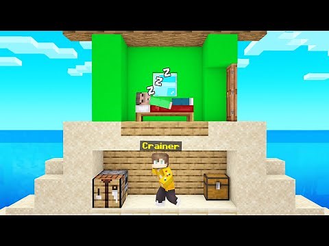 I BUILT A SECRET BASE Under Jelly's Minecraft ISLAND!