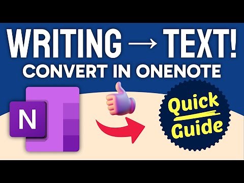 How to Convert Handwriting to Text in OneNote (Step by Step) 2025