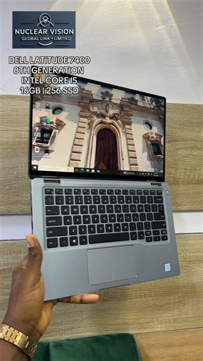 NUCLEAR VISION on Instagram: "Get ready to level up your work game with the Dell Latitude 7400 Core i7! 🚀 This isn’t just a laptop; it’s a productivity beast with insane battery life that just won’t quit. Imagine working from sunrise to sunset without a charger! 🔋 Plus, the sleek aluminum design is total boss material, and features like ExpressSign-in mean your laptop knows you before you even touch it. 🧠💼 It’s fast, secure, and built to last. PRICE: N570K 💨DELL LATITUDE 7400 💨8TH GENERATI
