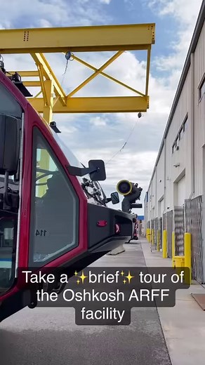 Here’s a new perspective! Feel the power that comes with the #Striker ARFF vehicle as it speeds out of an airport firehouse. | Oshkosh ARFF
