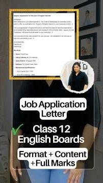 Job Application Letter Class 12 CBSE | Correct Format, Sample & Practice | Writing Skills Full Marks