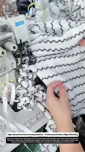 High-Speed Overlock Sewing Machine – Professional Fabric Edge Stitching.