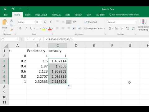 Eulers Method in Excel