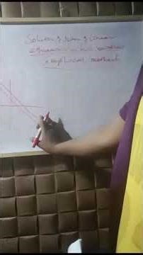 Solution of linear equation using graphical method