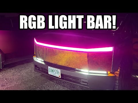 Cybertruck RGB Lightbar Install & Features from CyberGlow