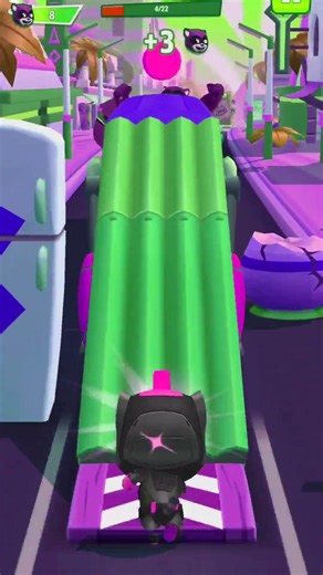Talking Tom Hero Dash Queen Jet Tom Beaten All Rakoons With Super Punches & Avoid Obstacles #shorts