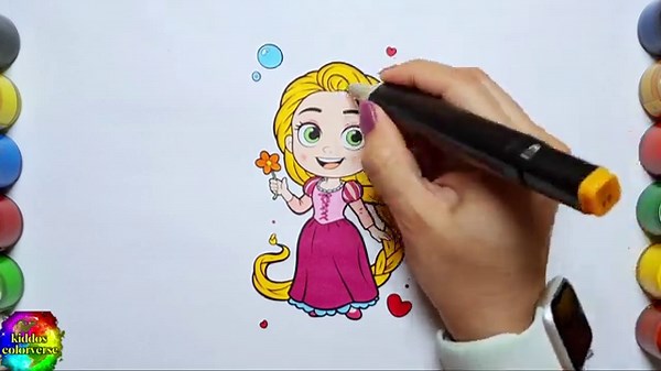 Cute Rapunzel Coloring Pages | Tangled ✨️