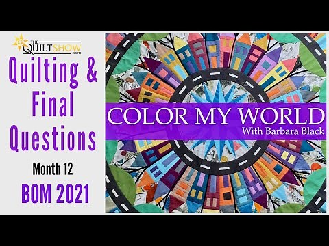 BOM 2021 - Color My World - How to Quilt This Quilt?
