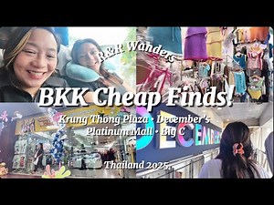 Pattaya to Bangkok 2025: Shopping at Krung Thong, Platinum, December's & Big C | R & R Wanders 🇹🇭