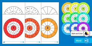 1 to 12 Times Table Wheel Cut Out Pack
