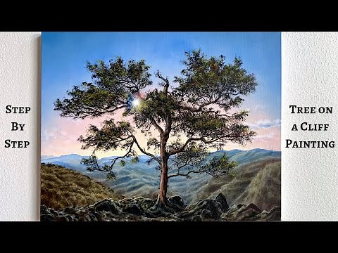 Tree Landscape STEP by STEP Acrylic Painting (ColorByFeliks)