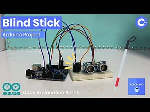 Smart Blind Stick using Ultrasonic Sensor & Buzzer 🦯 Arduino UNO Project ⚙️