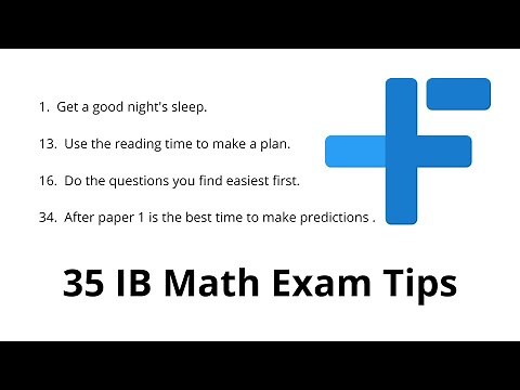35 IB Math Exam Tips