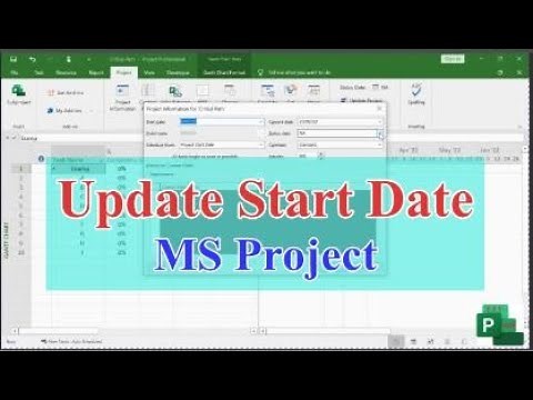 Change Project Start Date MS Project