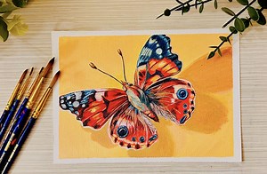 Paint a Realistic Butterfly with Acrylics: Step-by-Step for Beginners | Tina Khetarpal | Skillshare