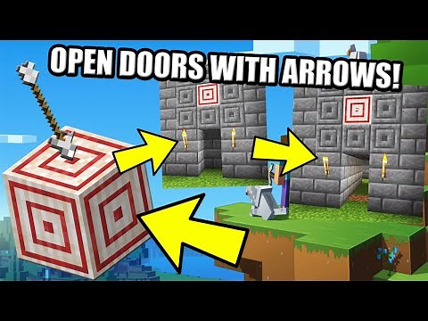 How To Use Targets To Open Doors In Minecraft! (EASY)
