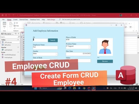 Employee CRUD with Image – Create CRUD Employee Form in MS Access
