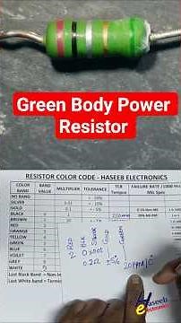 How to Read Red Black Silver Gold Green Bands on Green Power Resistor | Color Code Explained #shorts