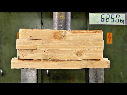 How Strong is Lumber? Hydraulic Press Test!