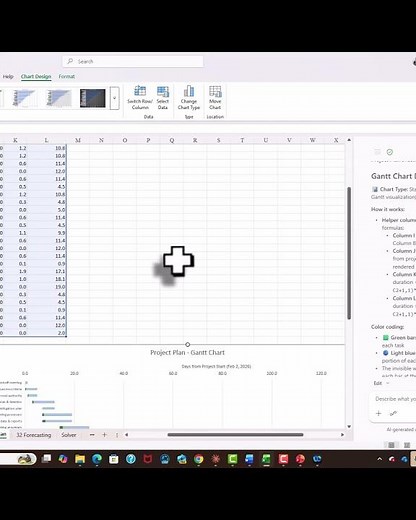 Using CoPilot to Create a Gantt Chart in Excel