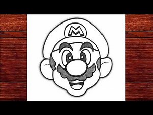 Super Mario Drawing Easy ✍️ Simple Cartoon Character Drawing Step by Step