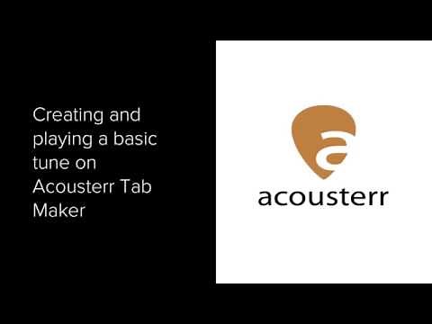 How to Create Tabs With Acousterr Tab Maker Basic Usage
