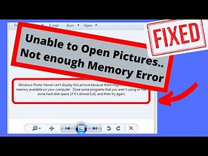 Windows Photo Viewer can't Display This Picture... Not Enough Memory FIX 2025!!