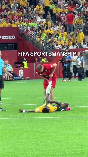 Legendary sportsmanship at the World Cup game in Vancouver tonight between Turkey and Australia #fifa #worldcup #australia #turkey #merihdemiral