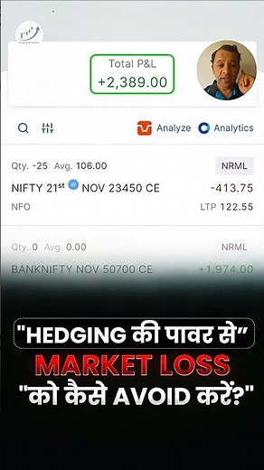 Hedging in Option Trading | Options Selling and Buying