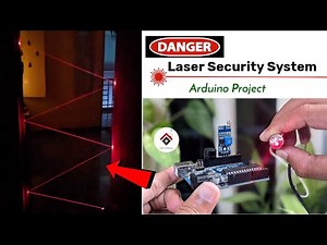 Laser Security Alarm Project using Arduino 🚨 Laser Shield Protection for Home, Laser Door Security