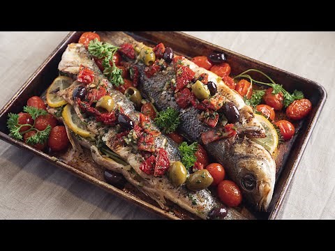 Easy Oven Grilled Whole Fish | Roasted Branzino Recipe