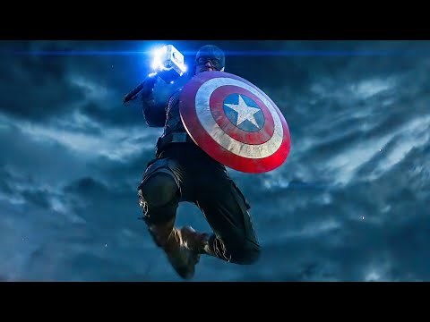 Captain America vs Thanos Fight Scene Captain America Lifts Mjolnir Avengers Endgame 2019