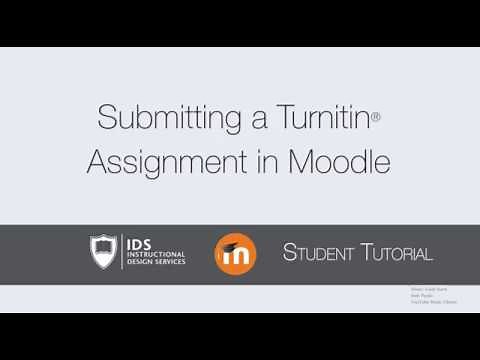 Submitting a Turnitin® Assignment in Moodle