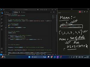 "Python Tutorial: Calculate Mean, Median, and Mode Without Libraries!"