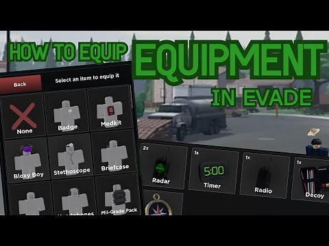 HOW TO EQUIP ITEMS IN EVADE