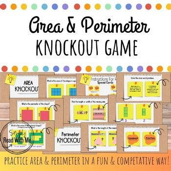 Perimeter & Area Knockout Game | Interactive Math Review Activity for Grades 3-5