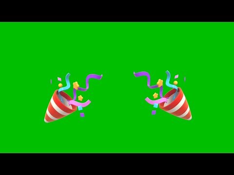 Party Popper with Confetti Green Screen Animation Effect HD Footage