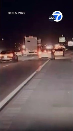 Wild video shows truck fly off overpass onto 210 Freeway in Rialto