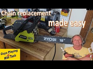 Chainsaw Chain Replacement and adjustment - Fast and easy DIY