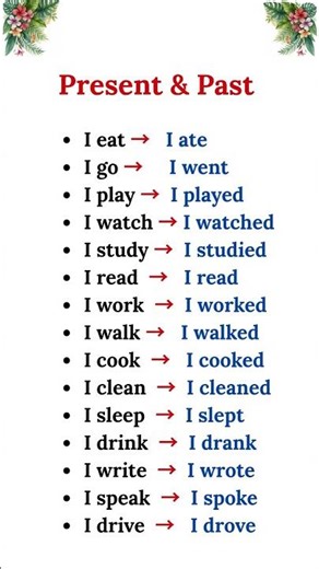 Master These 12 Past Tense Verbs Now!