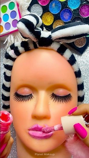 ASMR Satisfying with Unboxing Review Mannequin Makeup Skincare Sounds Video Fast No talk Gloss Pink