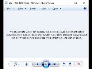 How to fix Windows Photo Viewer can't display this picture because there might not be enough memory