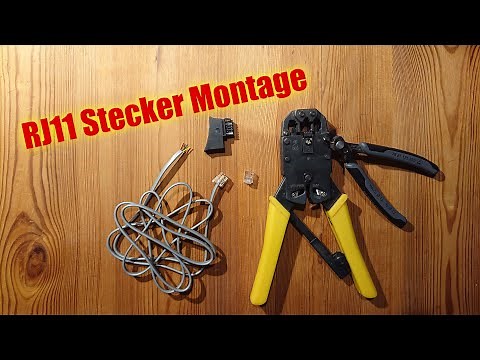 RJ11 Stecker montieren (Western- / Telefonstecker)