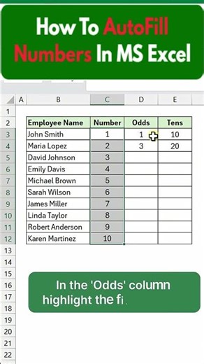 ⚡ How to AutoFill Numbers in Excel | Time-Saving Shortcuts ⚡