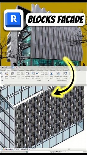 Blocks Facade in Revit Tutorial #revit #bim #architecture