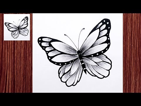 How to Draw a Realistic Butterfly | Easy Butterfly Drawing for Beginners|Pencil Shading Art Tutorial