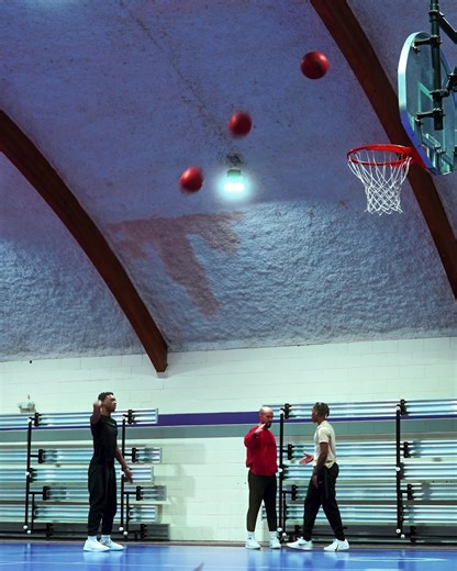 Tag your duo to try this with 🔥🤝🎒#basketball #shooting #slowmotion | basket ball