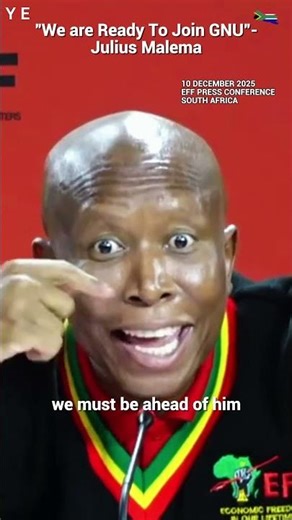 "We are Ready to Join THE GNU" - Julius Malema at EFF Press conference
