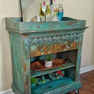 1.8K views · 58 reactions | Here's a beautiful example of Unicorn SPiT as a super unique Glaze! Yes! That's right!! Unicorn SPiT is a Glaze too!! You can apply it over any painted surface to add dimension and embellish accents to make it even more beautiful! Lisa Marie used Zia Teal, Midnight's Blackness and hints of Blue Thunder over Modern Masters to get this coppery patina effect! | Unicorn SPiT : The Original Vibrantly Colored Concentrated Stain | Facebook