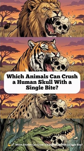 💪🦴 Which Animals Can Crush a Human Skull With a Single Bite?